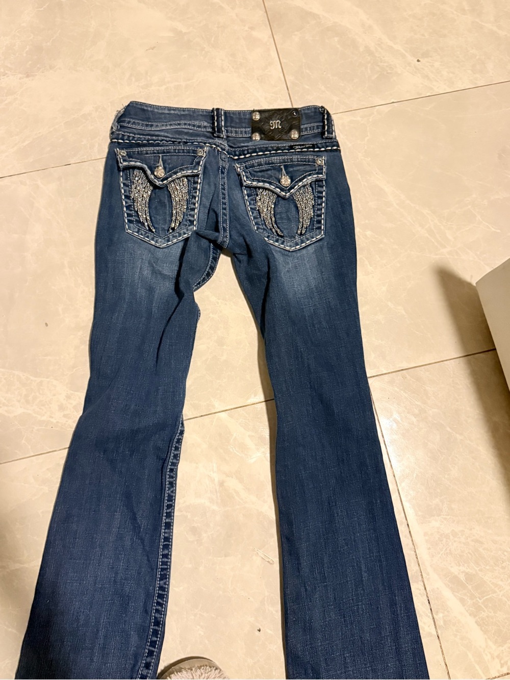 Miss Me Dark Blue Flare Jeans - Picture 2 of 2